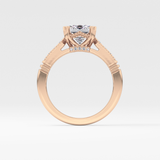 Emerald Pave Lab Grown Diamond Engagement Ring
