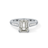 Emerald Pave Lab Grown Diamond Engagement Ring