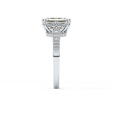 Emerald Pave Lab Grown Diamond Engagement Ring