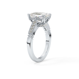 Emerald Pave Lab Grown Diamond Engagement Ring