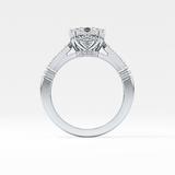 Emerald Pave Lab Grown Diamond Engagement Ring