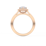 Pear Cut 1.2 Carat Moissanite Ring – Halo & Pave Setting in Gold