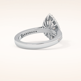 1.2 CT Pear Shaped Halo & Pave Moissanite Engagement Ring