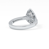 Pear Cut 1.2 Carat Moissanite Ring – Halo & Pave Setting in Gold