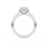 Pear Cut 1.2 Carat Moissanite Ring – Halo & Pave Setting in Gold