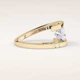 2.07 CT Princess Shaped Swirl Solitaire Moissanite Engagement Ring