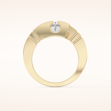 2.07 CT Princess Shaped Swirl Solitaire Moissanite Engagement Ring