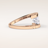 2.07 CT Princess Shaped Swirl Solitaire Moissanite Engagement Ring