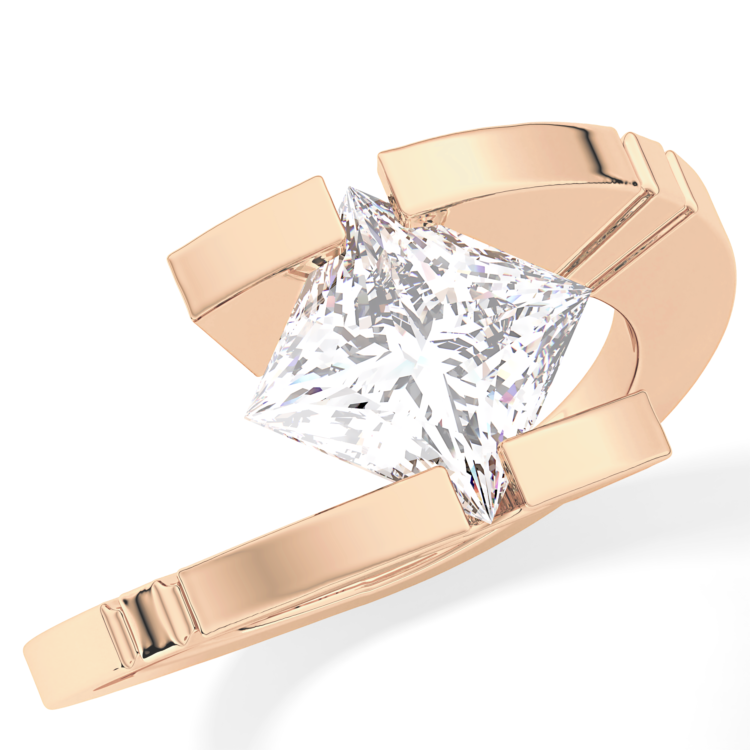 Princess Solitaire Lab Grown Diamond Engagement Ring