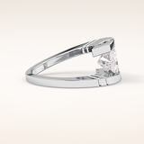 2.07 CT Princess Shaped Swirl Solitaire Moissanite Engagement Ring