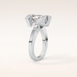 2.07 CT Princess Shaped Swirl Solitaire Moissanite Engagement Ring