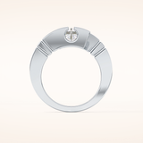 2.07 CT Princess Shaped Swirl Solitaire Moissanite Engagement Ring