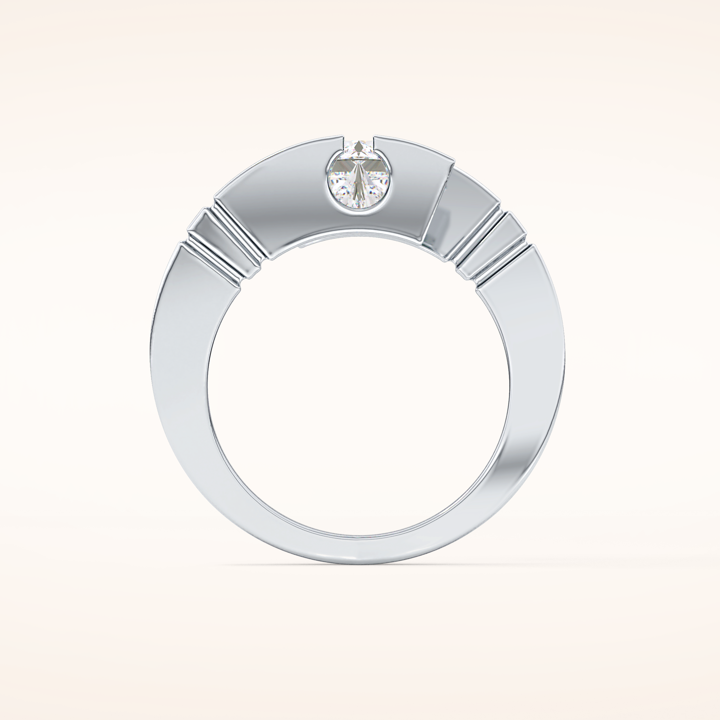 2.07 CT Princess Shaped Swirl Solitaire Moissanite Engagement Ring