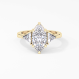 Marquise Three Stone Lab Grown Diamond Engagement Ring