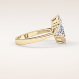1.79 CT Marquise Shaped Three Stone Moissanite Engagement Ring