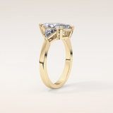 1.79 CT Marquise Shaped Three Stone Moissanite Engagement Ring