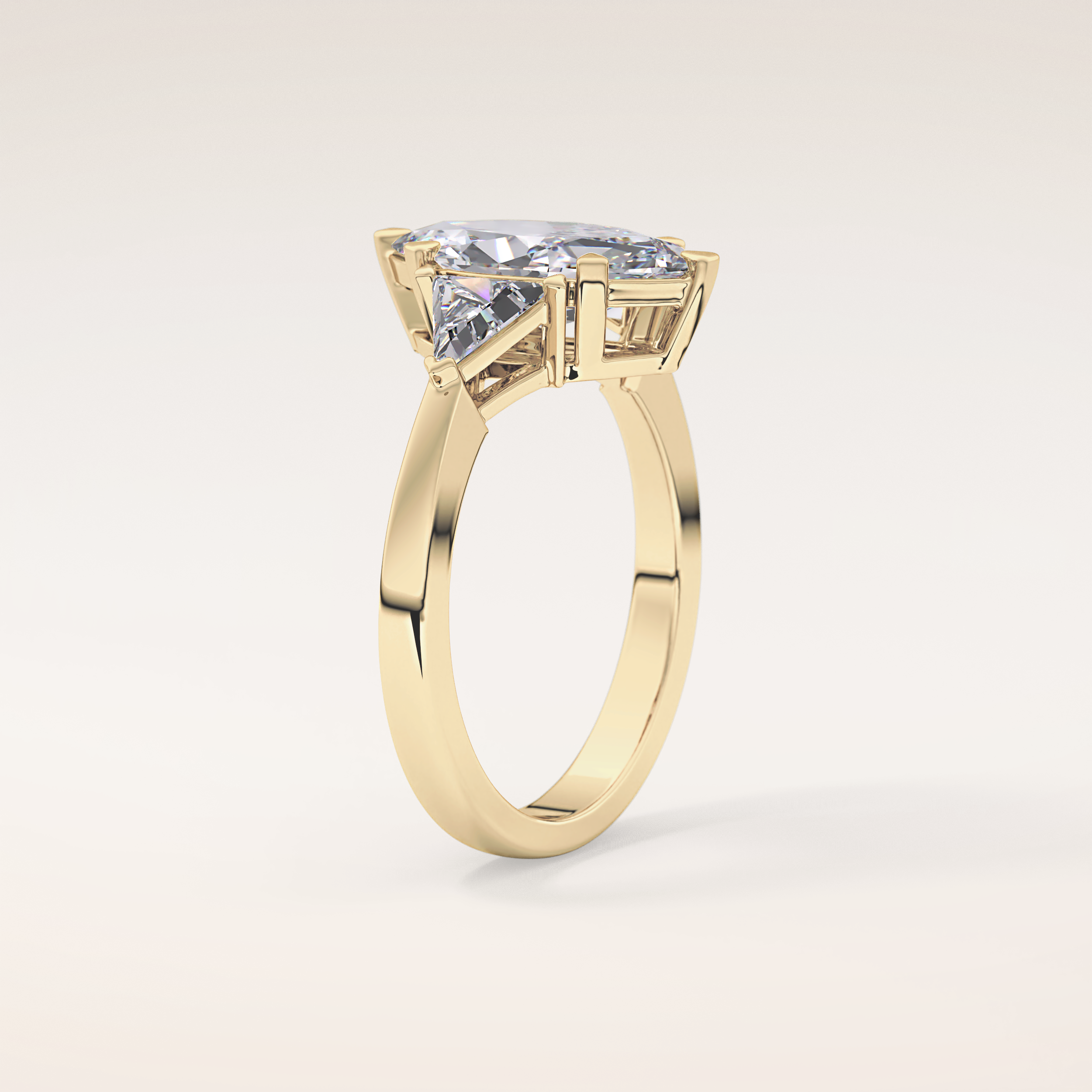 1.79 CT Marquise Shaped Three Stone Moissanite Engagement Ring