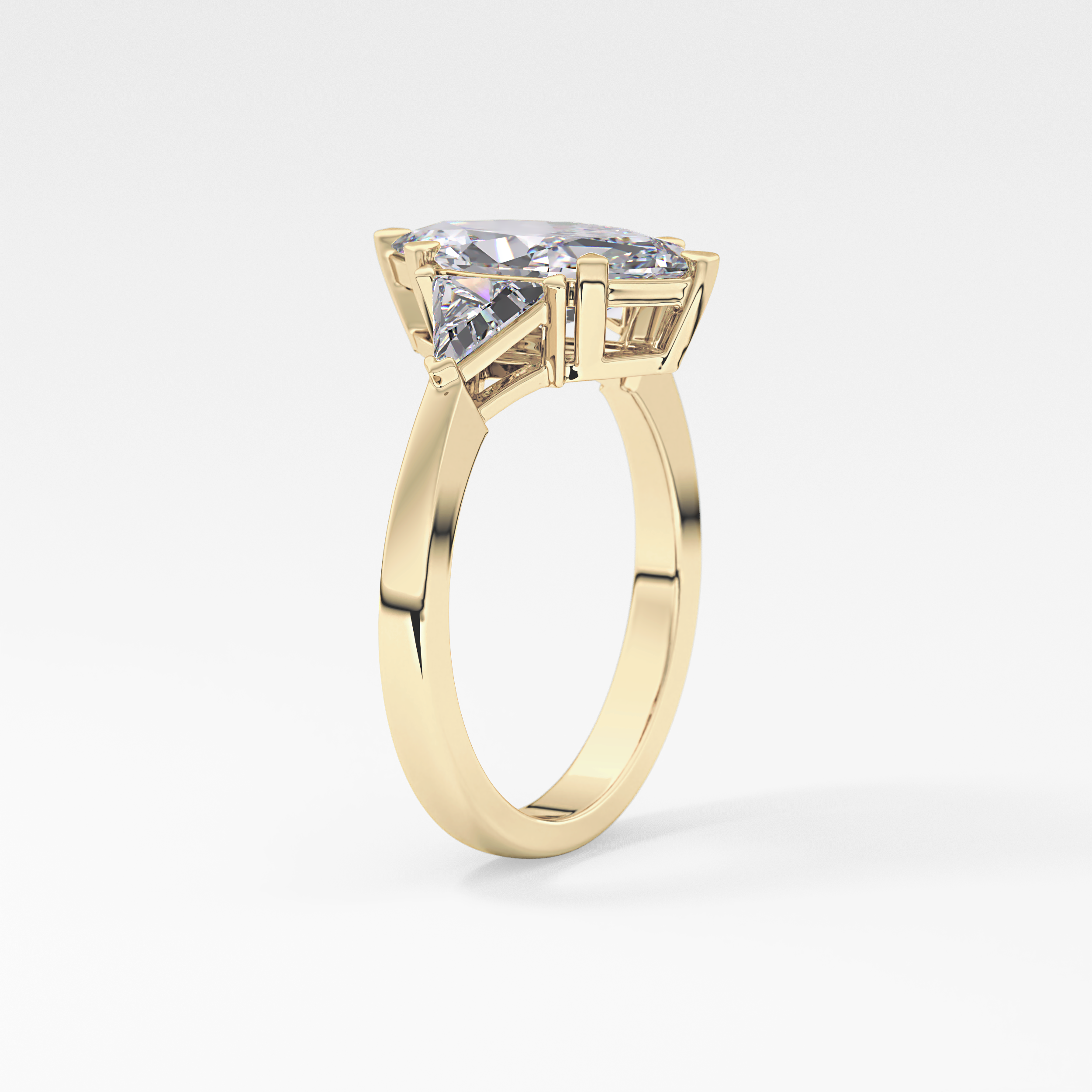 Marquise Three Stone Lab Grown Diamond Engagement Ring