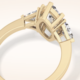 1.79 CT Marquise Shaped Three Stone Moissanite Engagement Ring