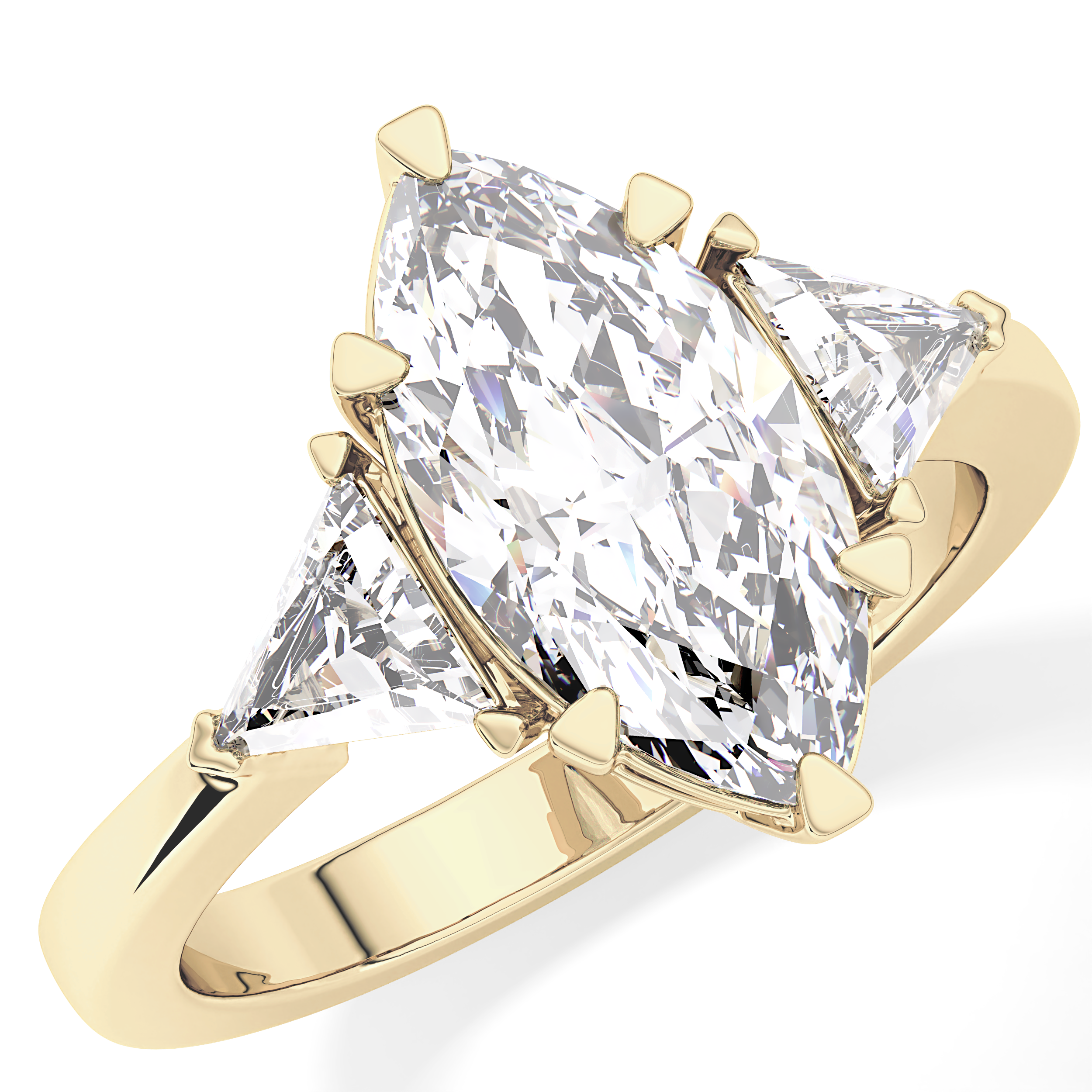 Marquise Three Stone Lab Grown Diamond Engagement Ring