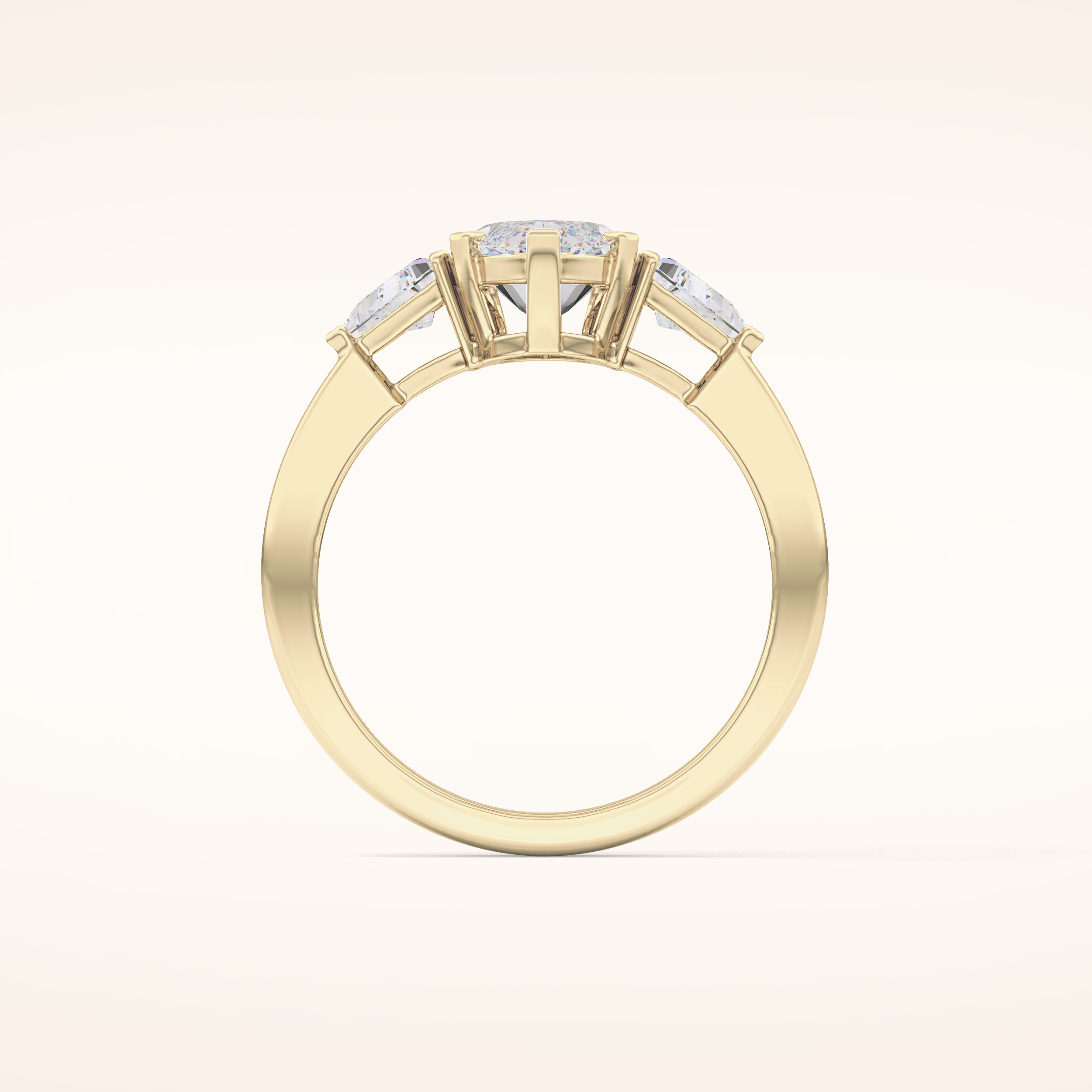 1.79 CT Marquise Shaped Three Stone Moissanite Engagement Ring