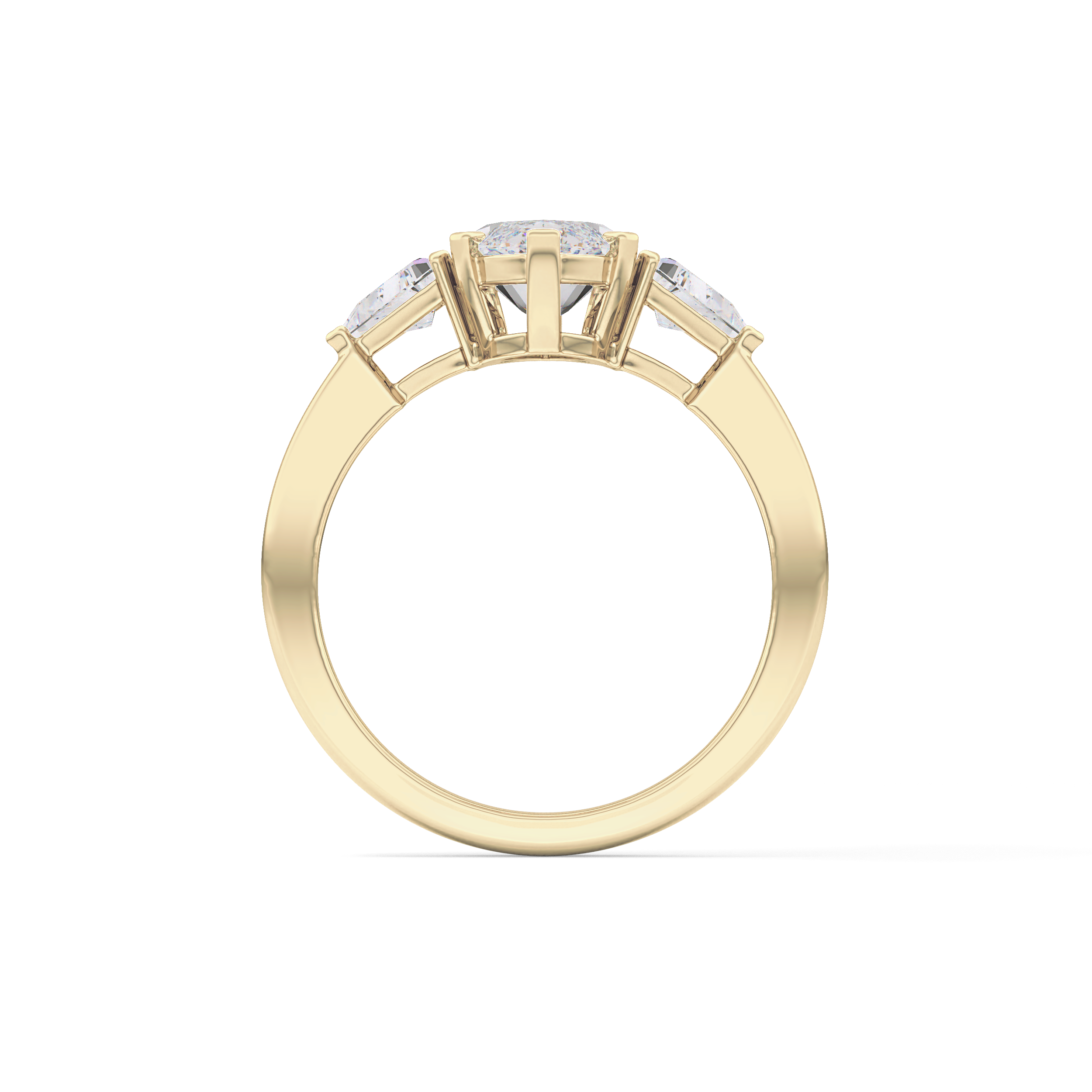 Marquise Three Stone Lab Grown Diamond Engagement Ring