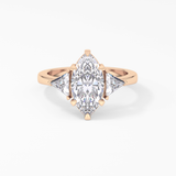 Marquise Three Stone Lab Grown Diamond Engagement Ring