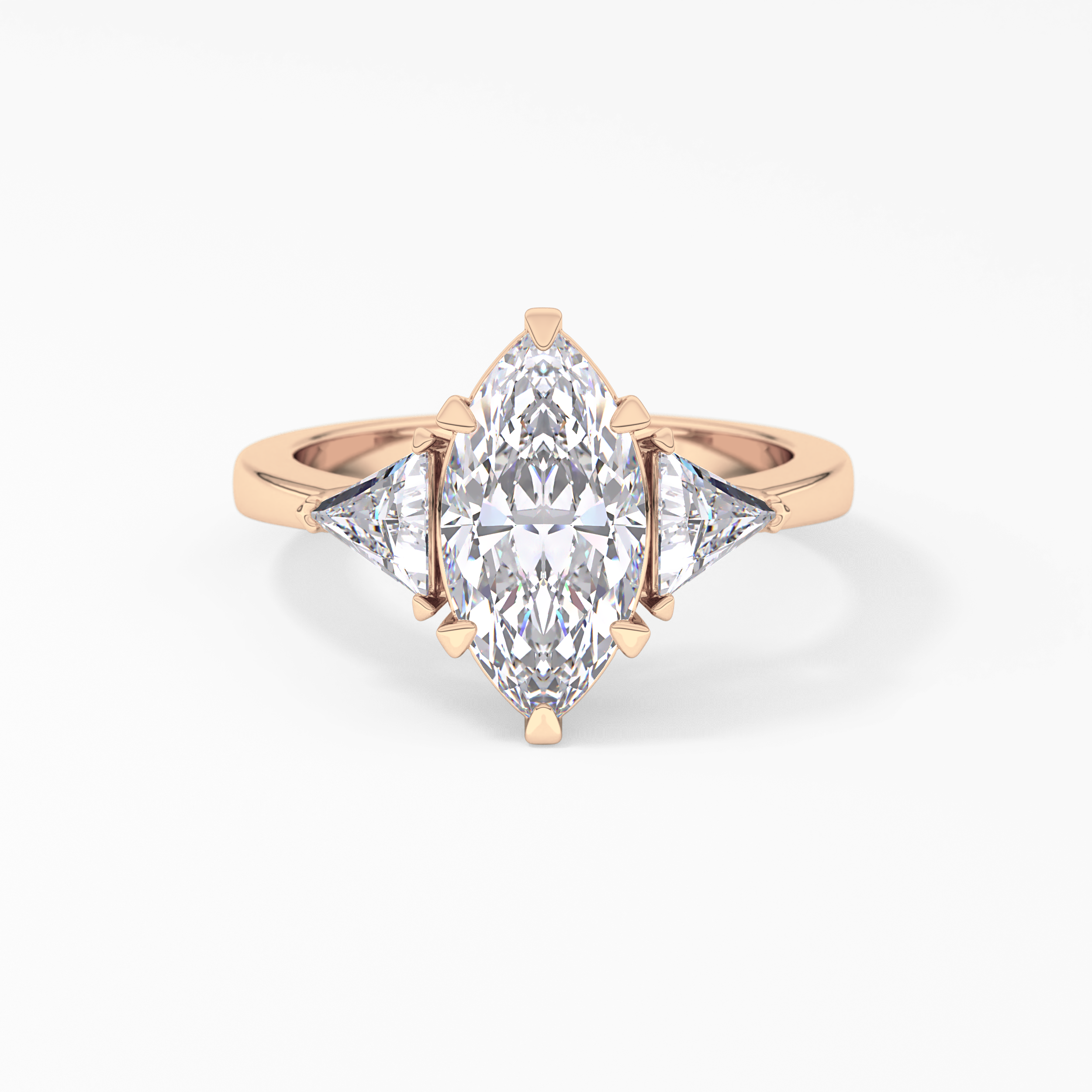 Marquise Three Stone Lab Grown Diamond Engagement Ring