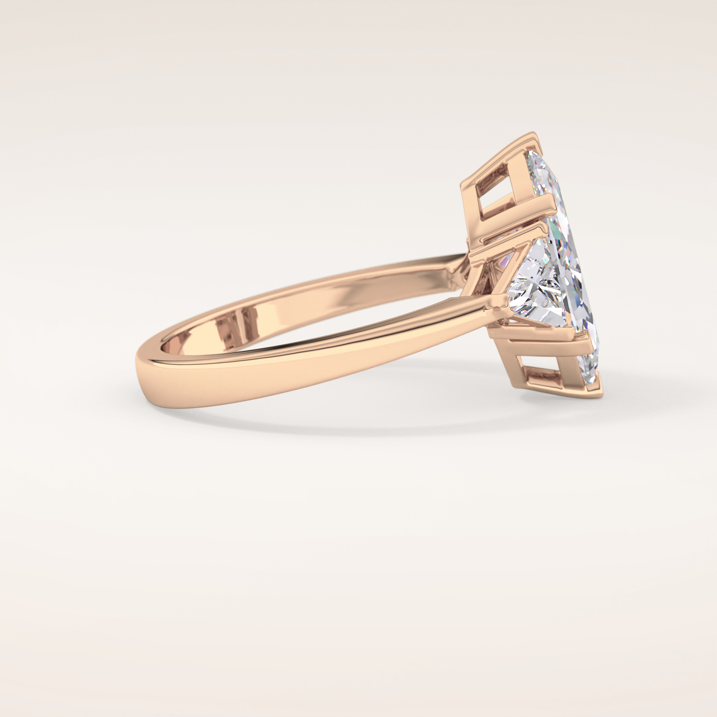 1.79 CT Marquise Shaped Three Stone Moissanite Engagement Ring
