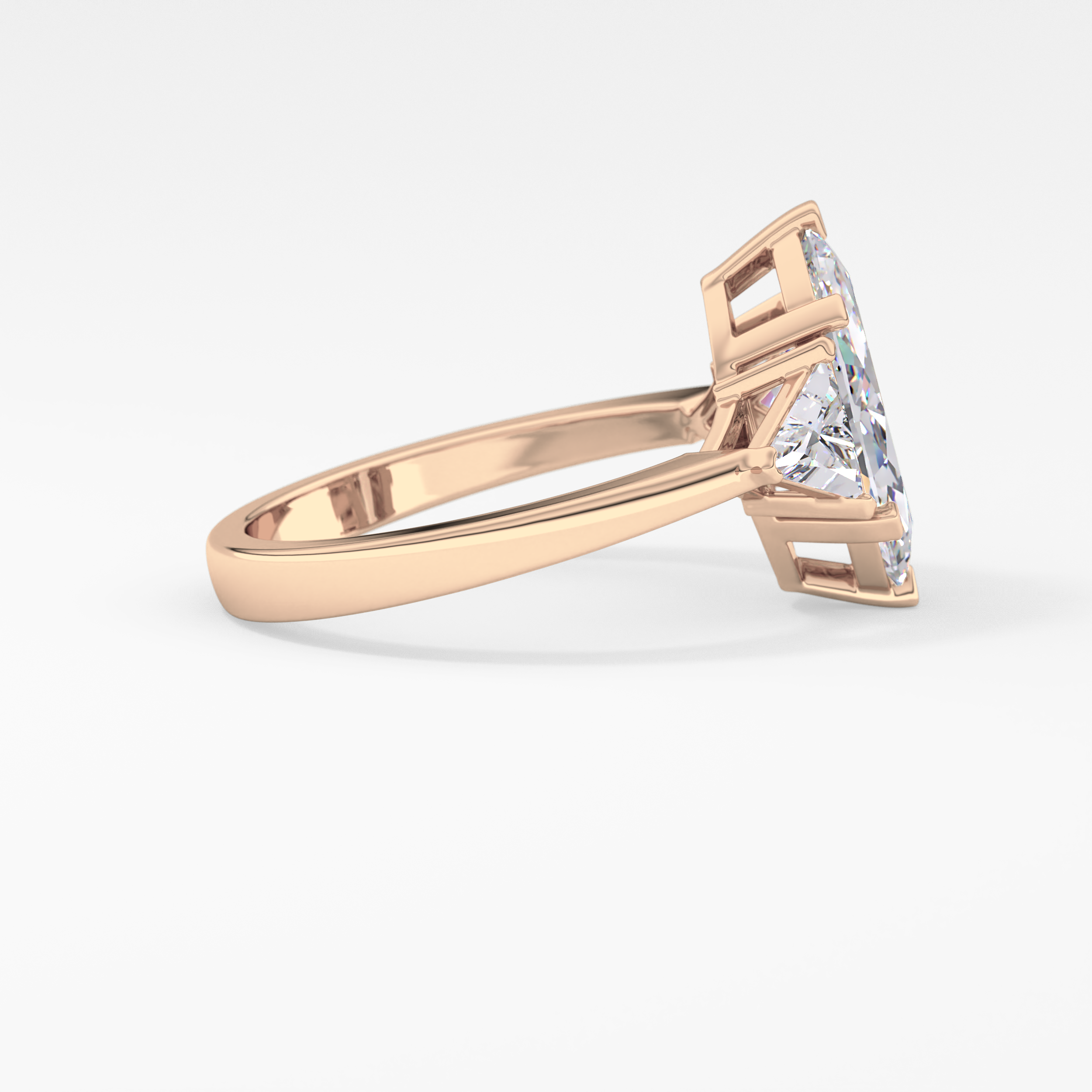 Marquise Three Stone Lab Grown Diamond Engagement Ring