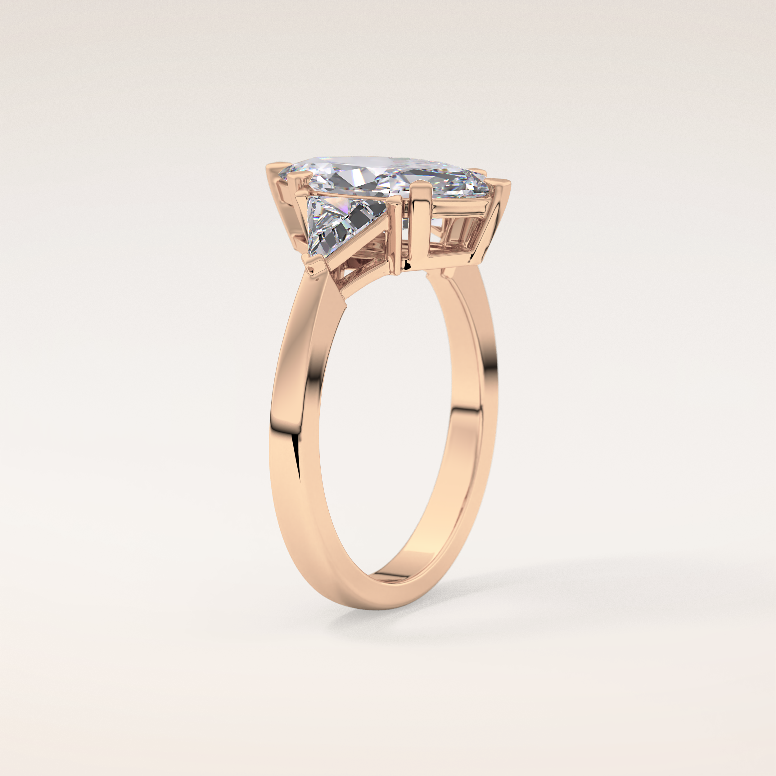 1.79 CT Marquise Shaped Three Stone Moissanite Engagement Ring