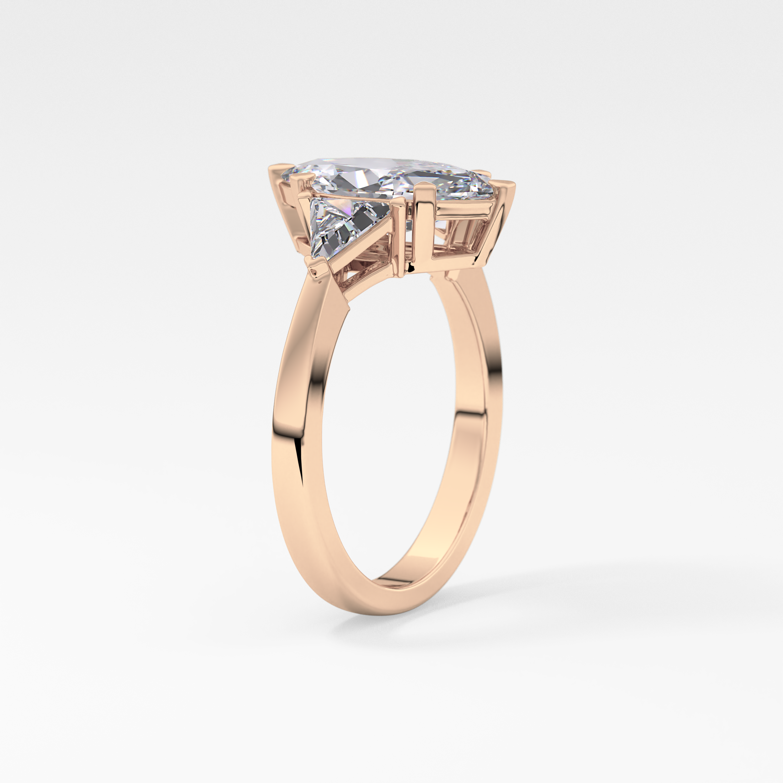 Marquise Three Stone Lab Grown Diamond Engagement Ring