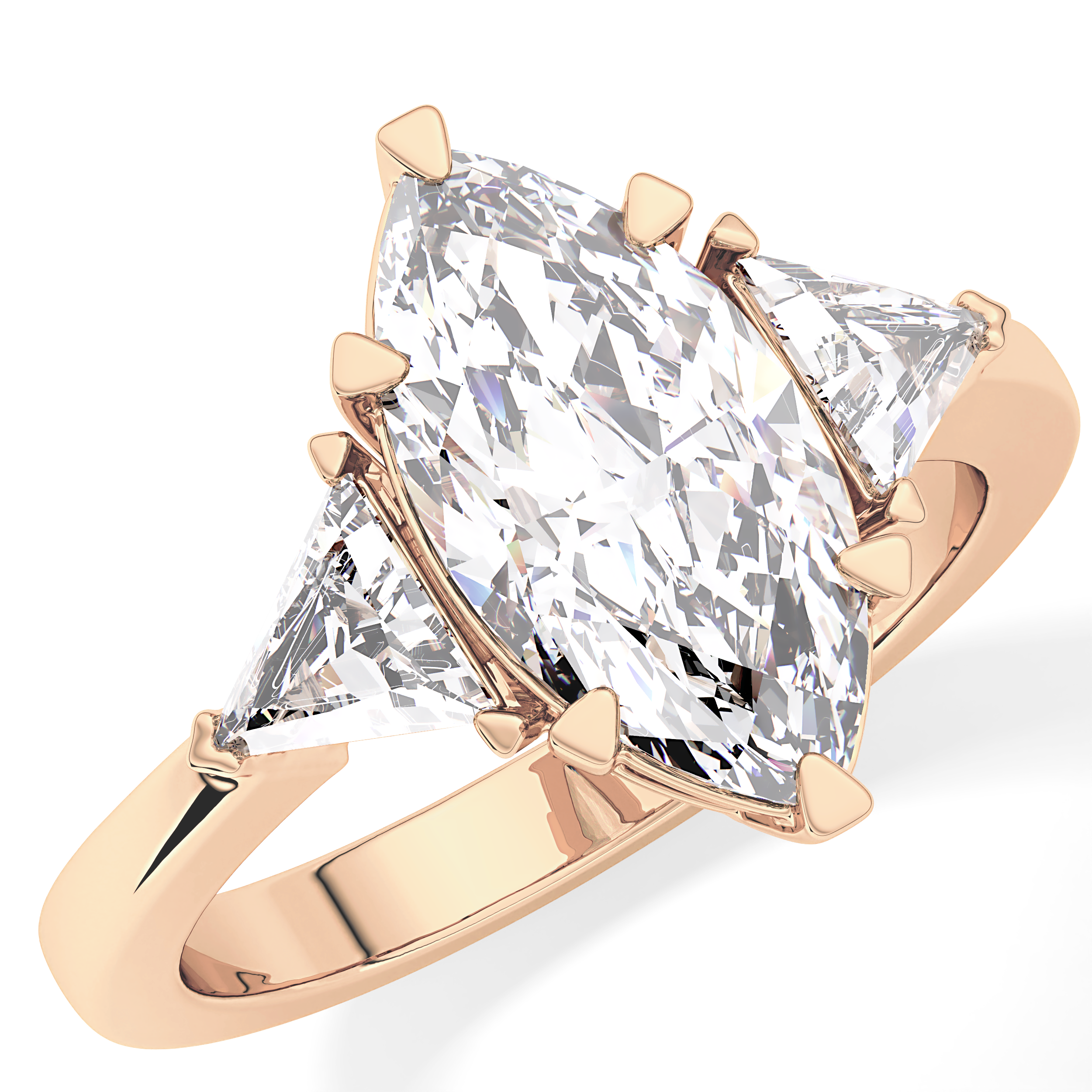 Marquise Three Stone Lab Grown Diamond Engagement Ring
