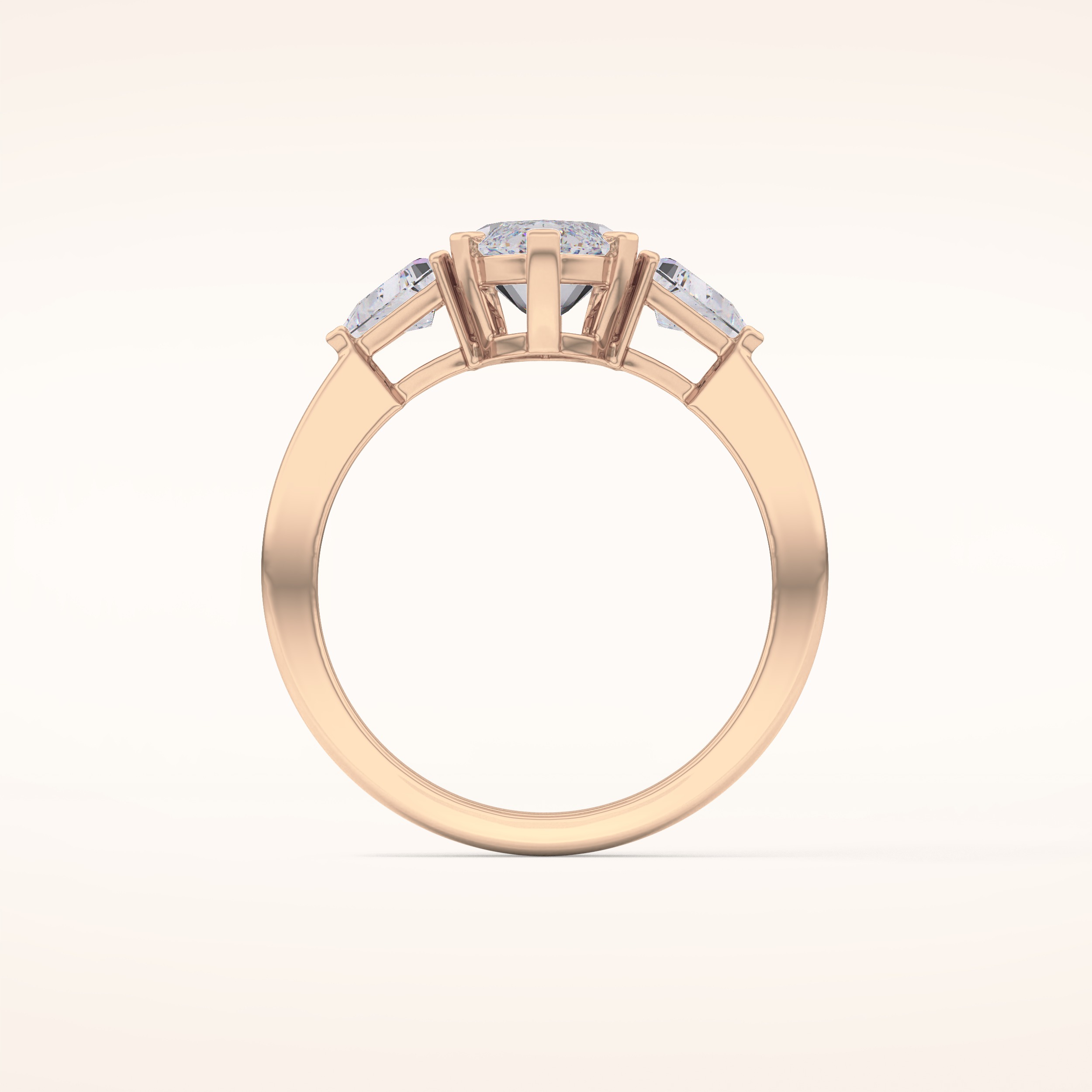 1.79 CT Marquise Shaped Three Stone Moissanite Engagement Ring