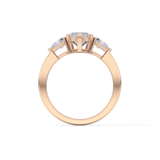 Marquise Three Stone Lab Grown Diamond Engagement Ring