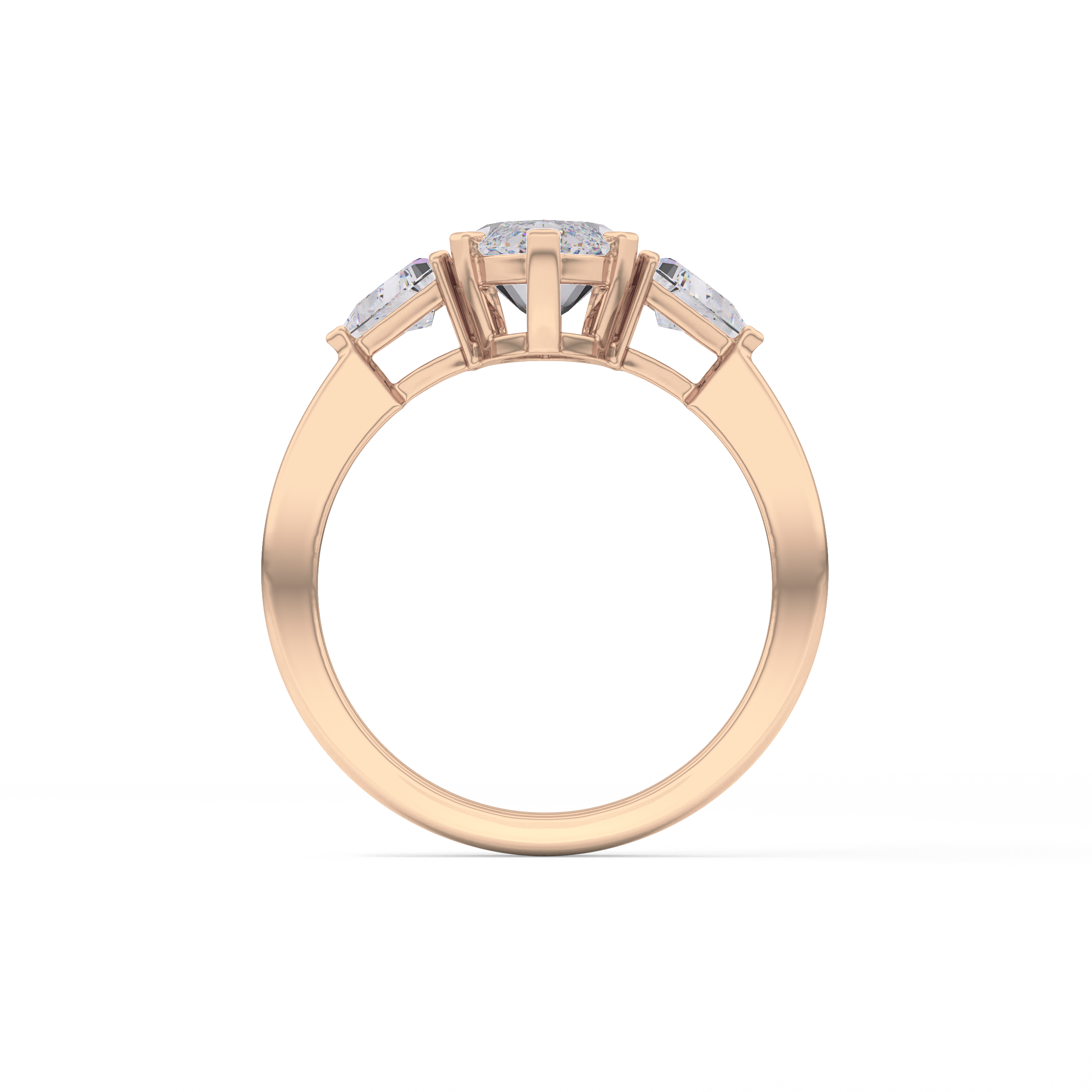 Marquise Three Stone Lab Grown Diamond Engagement Ring