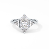 Marquise Three Stone Lab Grown Diamond Engagement Ring