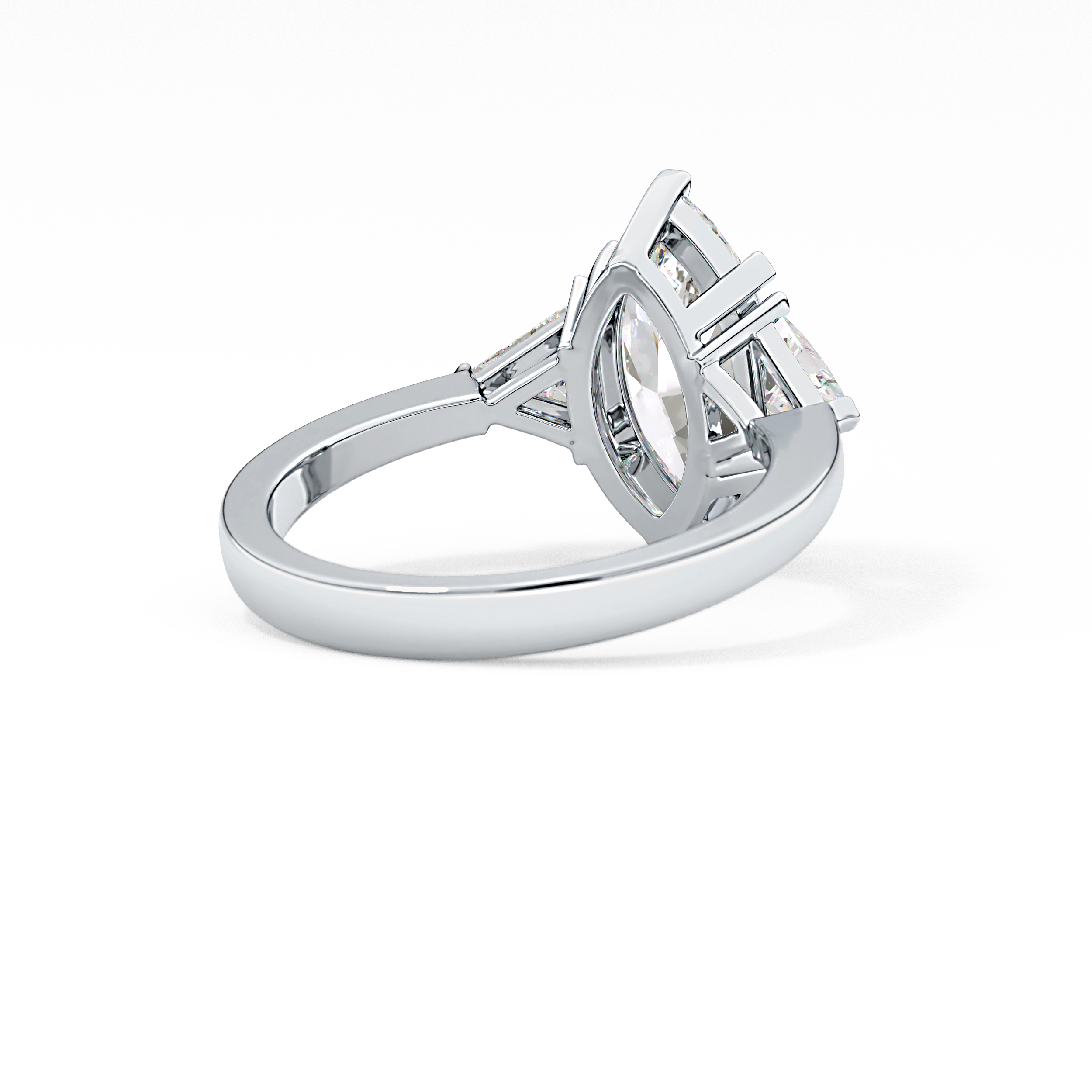Marquise Three Stone Lab Grown Diamond Engagement Ring
