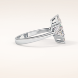 1.79 CT Marquise Shaped Three Stone Moissanite Engagement Ring