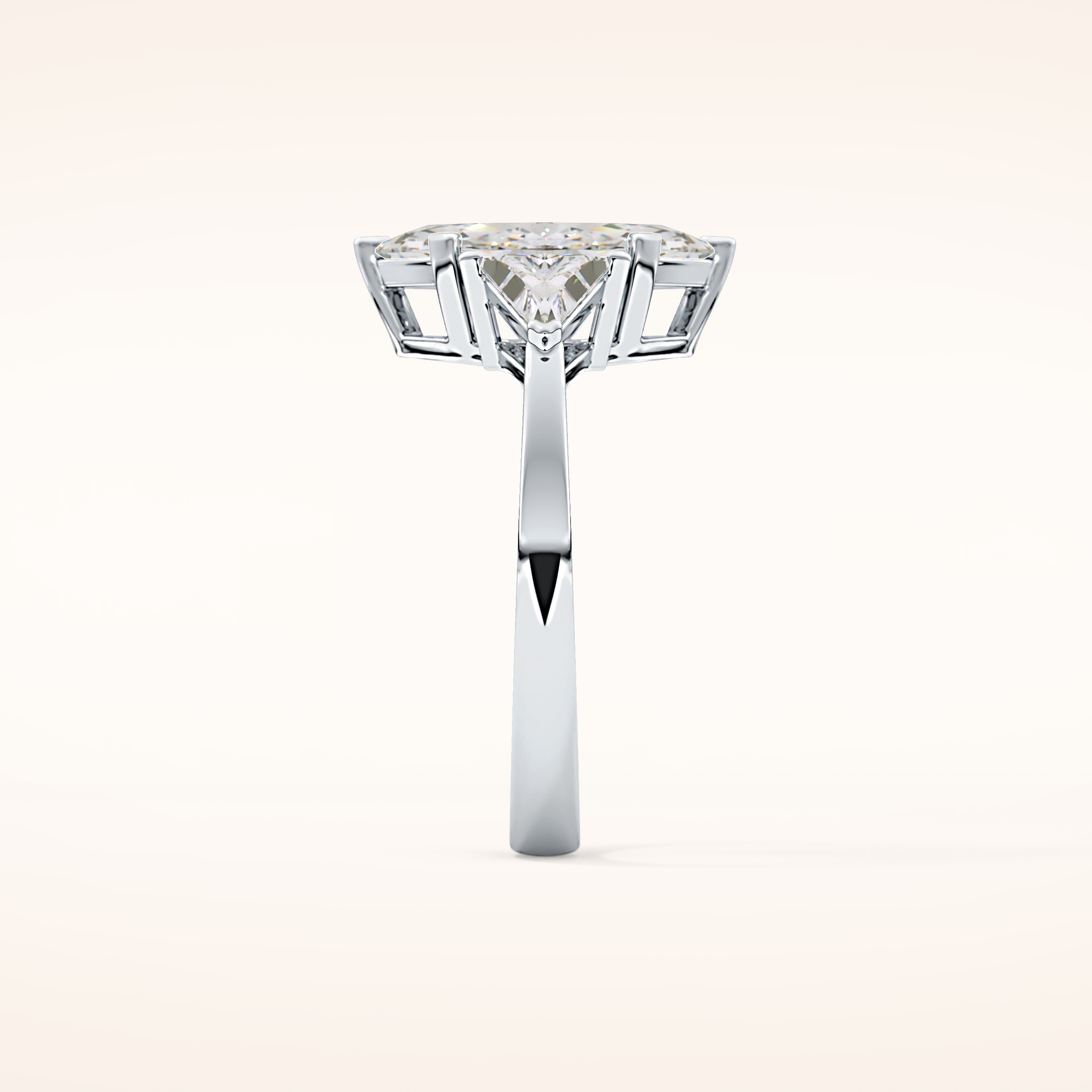 1.79 CT Marquise Shaped Three Stone Moissanite Engagement Ring