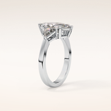 1.79 CT Marquise Shaped Three Stone Moissanite Engagement Ring