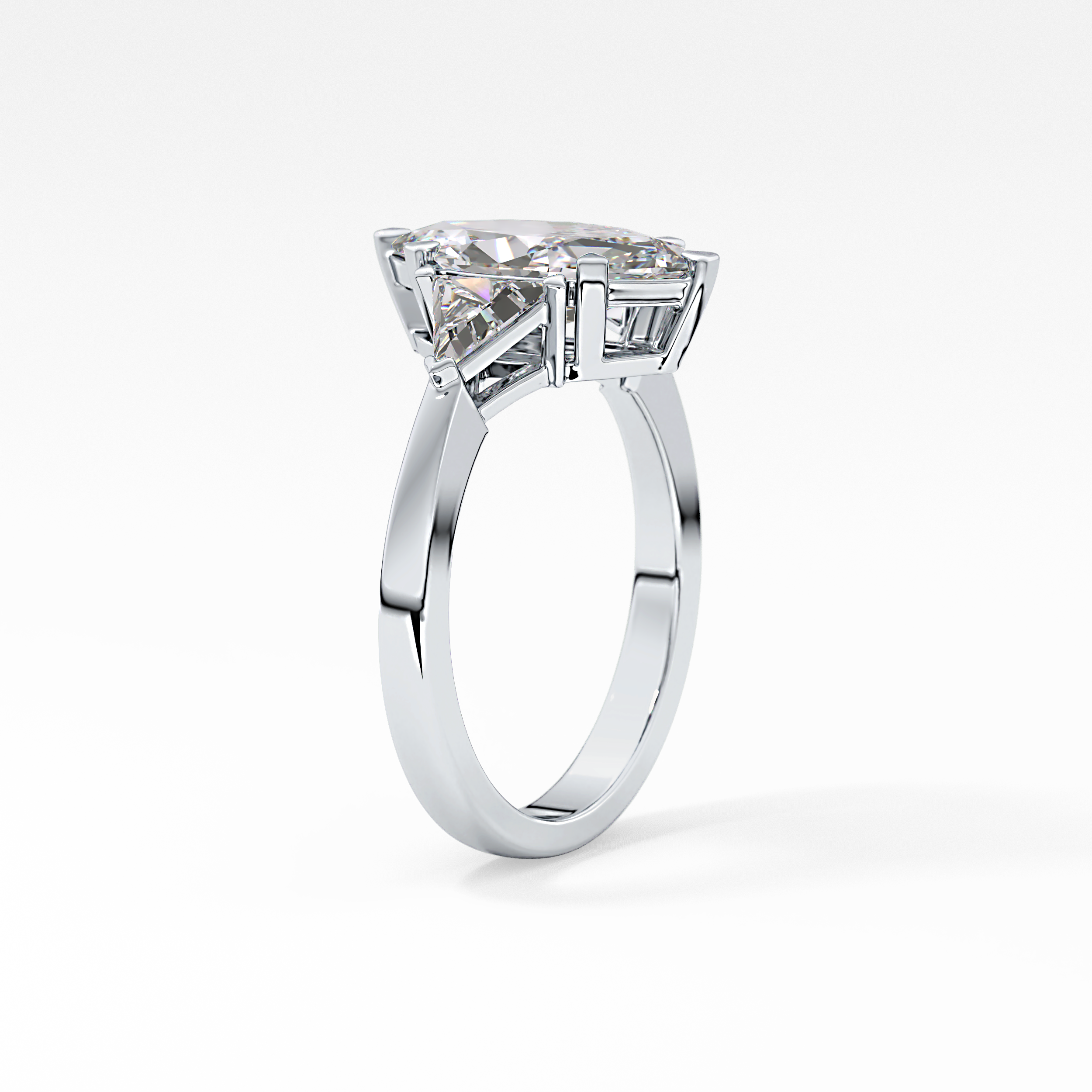 Marquise Three Stone Lab Grown Diamond Engagement Ring