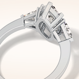1.79 CT Marquise Shaped Three Stone Moissanite Engagement Ring
