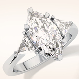 1.79 CT Marquise Shaped Three Stone Moissanite Engagement Ring
