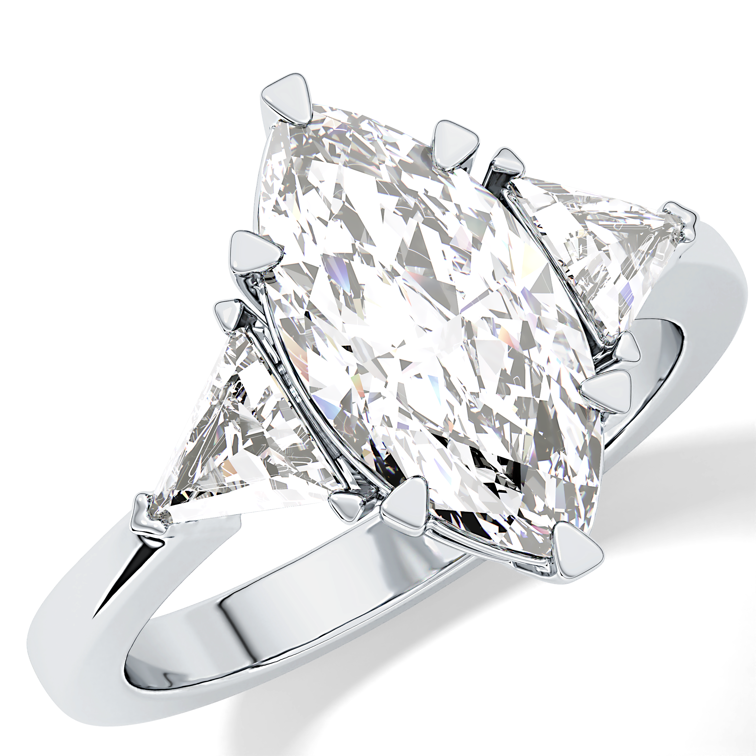 Marquise Three Stone Lab Grown Diamond Engagement Ring