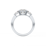 Marquise Three Stone Lab Grown Diamond Engagement Ring