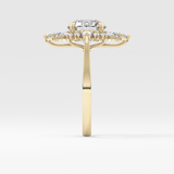 Round Cluster Lab Grown Diamond Engagement Ring