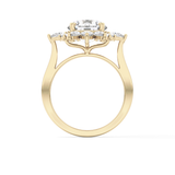 Round Cluster Lab Grown Diamond Engagement Ring