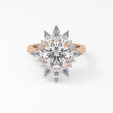 Round Cluster Lab Grown Diamond Engagement Ring