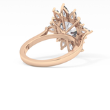 Round Cluster Lab Grown Diamond Engagement Ring